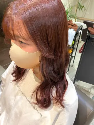 ミディアム カラー 川越 輝梨奈のヘアスタイル