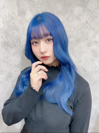 セミロング カラー ヘアアレンジ 韓国レイヤーカット/ 儚げカラーチナツのヘアスタイル