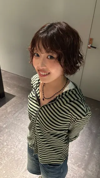 ショート カラー パーマ Brownie所属・池田 悠人のヘアスタイル