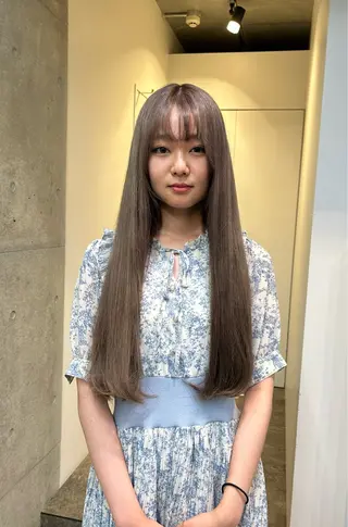 ロング カラー レイヤー/ブロンド 透明感カラー/ヒロトのヘアスタイル