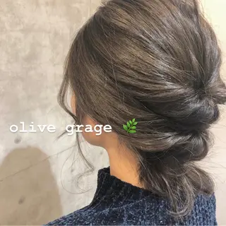 ミディアム カラー ヘアアレンジ 🪞顔周りカット🪞 北里朋子のヘアスタイル