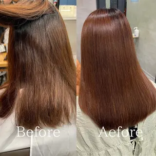 セミロング charm《銀座》 ヘアセット/縮毛矯正のヘアスタイル