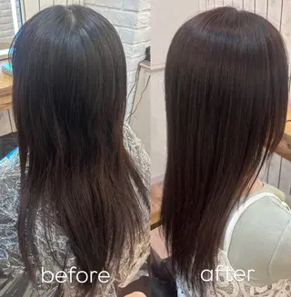セミロング カラー little福岡 mei.𓍯のヘアスタイル