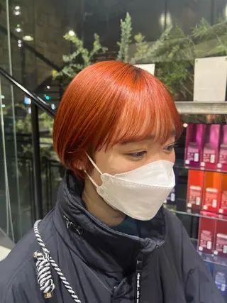 ミディアム 暖色ｶﾗｰ/ﾚｲﾔｰ ｶｯﾄ/Yunaのヘアスタイル