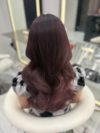 ロング カラー 新宿/韓国ヘア 中明度カラー/かやのヘアスタイル