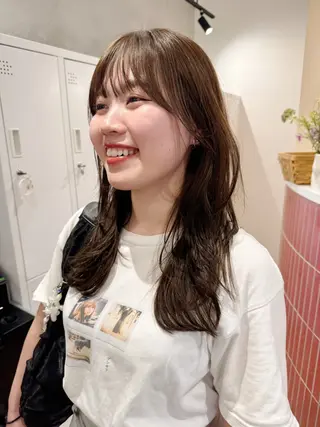 ミディアム カラー ❤️アヤカ Wカラー ボブ レイヤー❤️のヘアスタイル