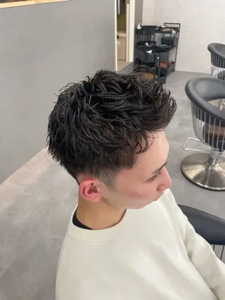 ショート ルーズシャドウ/ 波巻き💠大塩威吹のヘアスタイル