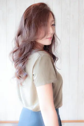 ロング カラー パーマ ヘアアレンジ マツエク・マツパ tissue ティッシュのマツエク・マツパデザイン