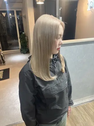 ミディアム カラー AIRI/難波/ ハイトーン/髪質改善のヘアスタイル