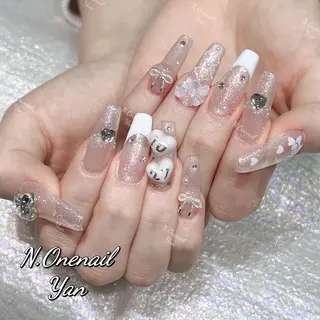 ネイル 長いだし/スカルプ/ パラシェルN.oneのネイルデザイン