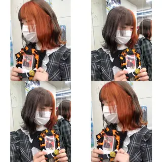 ミディアム カラー 推しカラー✨ オタク美容師ユウカのヘアスタイル