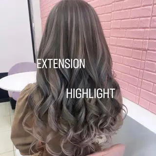 ロング カラー エクステ🩵ブリーチ 韓国ヘア🩵KAEのヘアスタイル