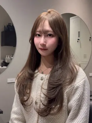 ロング カラー meby所属・🩵福岡ブリーチなし カラー/紫音🩵のヘアスタイル