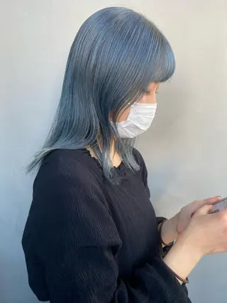 セミロング カラー ヒラノホナミ 🫧髪質改善🫧のヘアスタイル