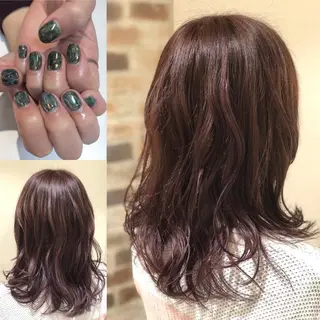 ミディアム カラー ヘアアレンジ ネイル 【ツヤ髪美容師】 ツダケイスケのヘアスタイル