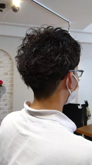 ショート パーマ メンズ Ricos所属・佐久間 将のヘアスタイル