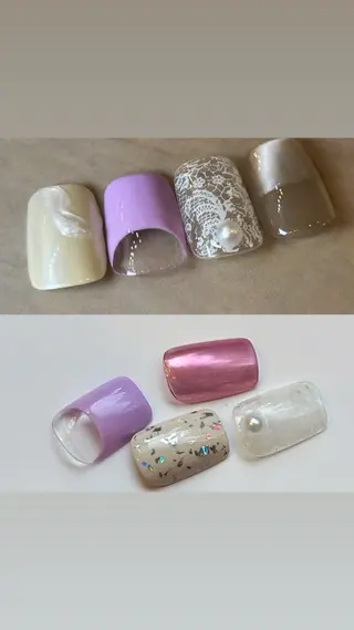 ネイル Yumi /シンプル /上品+カジュアルのネイルデザイン