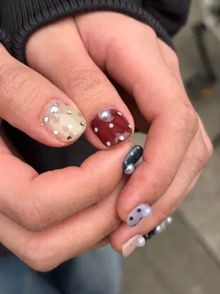 ネイル nail salon HAZY所属・HAZY☁️長堀橋 |ショートネイル🧸のネイルデザイン