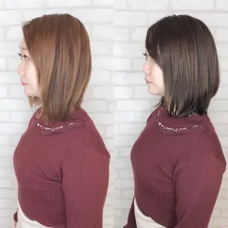 ミディアム カラー アビリタ 警固のヘアスタイル