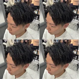 ミディアム パーマ メンズ 🟣メンズパーマ 川端 永遠🟣のヘアスタイル