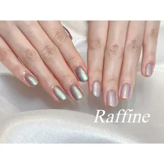 ネイル RAFFINE 月🦋🩵のネイルデザイン