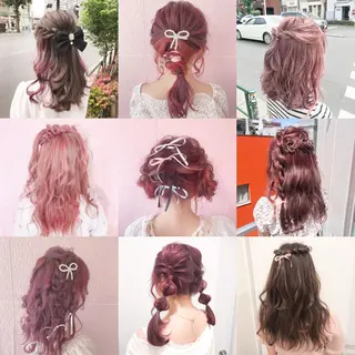 ヘアアレンジ SHIN/レイヤー カット×クロスパーマのヘアスタイル