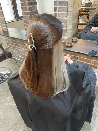 ロング カラー ACROあべの店所属・艶カラー/インナー /グラデ/大西小百合のヘアスタイル