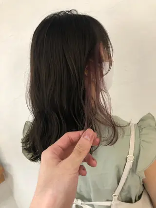 ミディアム カラー 冨木 雄斗のヘアスタイル