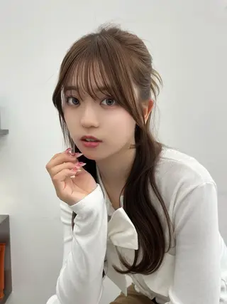 セミロング レイヤーカット顔周り /アレンジ伊藤彪真のヘアスタイル