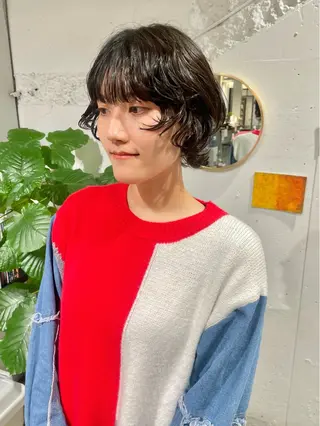 ショート パーマ ウルフ/似合わせ レイヤー/RIHOのヘアスタイル