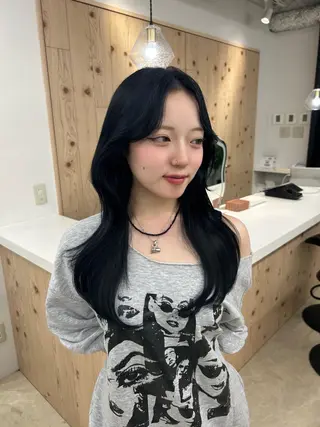 ロング カラー ヘアアレンジ 透明感/ブリーチカラ ー🦋Rico🦋のヘアスタイル