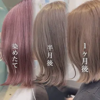 セミロング カラー 🥞ベージュ系カラー 【すずきりほ】🥞のヘアスタイル