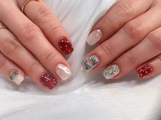 ショート パンダ ネイルのネイルデザイン