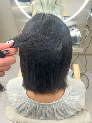 ミディアム 艶ワンカラー♡ ゆうかのヘアスタイル