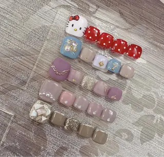 ネイル I-nailロング /ワンホン/キラキラのネイルデザイン