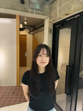 ロング カラー nagi所属・横田直也／韓国風 レイヤーカット／千種のヘアスタイル