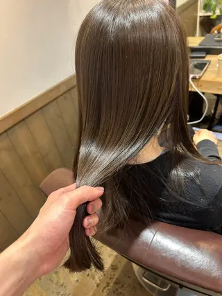 セミロング カラー アレンジ/新宿 透明感カラー/ヤノのヘアスタイル