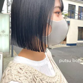 ミディアム ボブ&透明感カラー ♡TOMOEのヘアスタイル