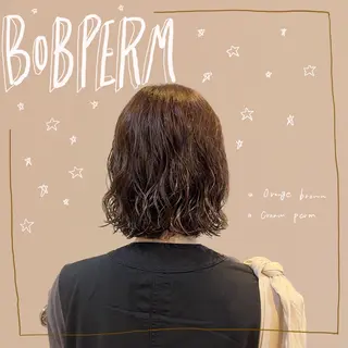 ショート カラー パーマ benji仙台所属・KOKI/ ボブ/ パーマ/透明感カラーのヘアスタイル