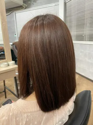 ミディアム SALOWIN心斎橋Suite店所属・ブリーチ毛にもできる 縮毛矯正|鷹司郎のヘアスタイル