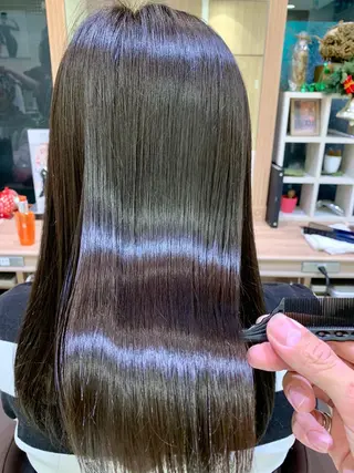 ロング パーマ 縮毛矯正/髪質改善 /韓国風　山川春輝のヘアスタイル