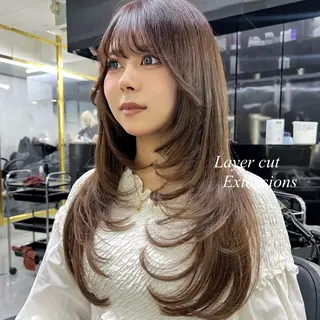 ロング カラー シールエクステ特化 ハイトーン、NANAのヘアスタイル