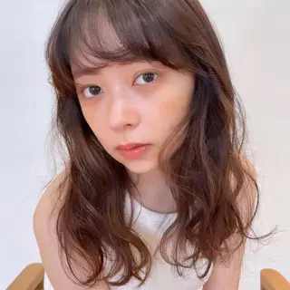 ミディアム ボブパーマ ♡ヨシカワハナコのヘアスタイル