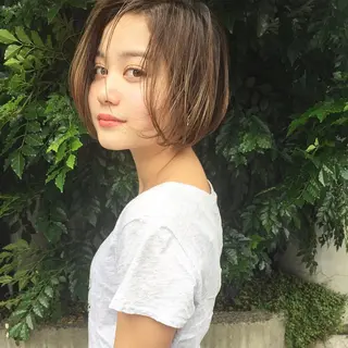 ショート カラー 韓国風×透明感カラー 髪質改善オタベシンヤのヘアスタイル