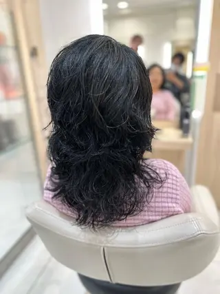 ミディアム パーマ ボブ•ショートカット 草野太一のヘアスタイル