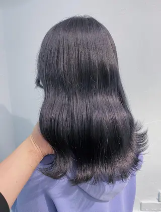 ミディアム カラー ヘアアレンジ 韓国レイヤーカット/ 儚げカラーチナツのヘアスタイル