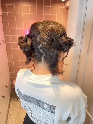 カラー ヘアアレンジ 新宿/韓国ヘア 中明度カラー/かやのヘアスタイル