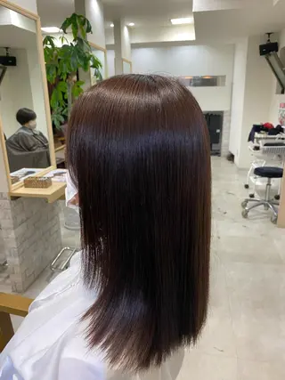 ロング 透明感カラー✨ 酸性ストレート特化のヘアスタイル