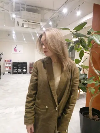 ミディアム カラー puf/ rinaのヘアスタイル