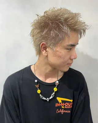 ショート カラー メンズ デザインカラー/パー マ🦖外岡咲希🦖のヘアスタイル